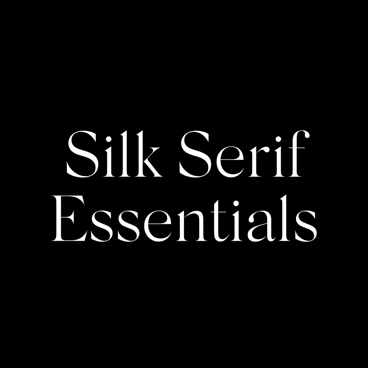 Silk Serif Font Files