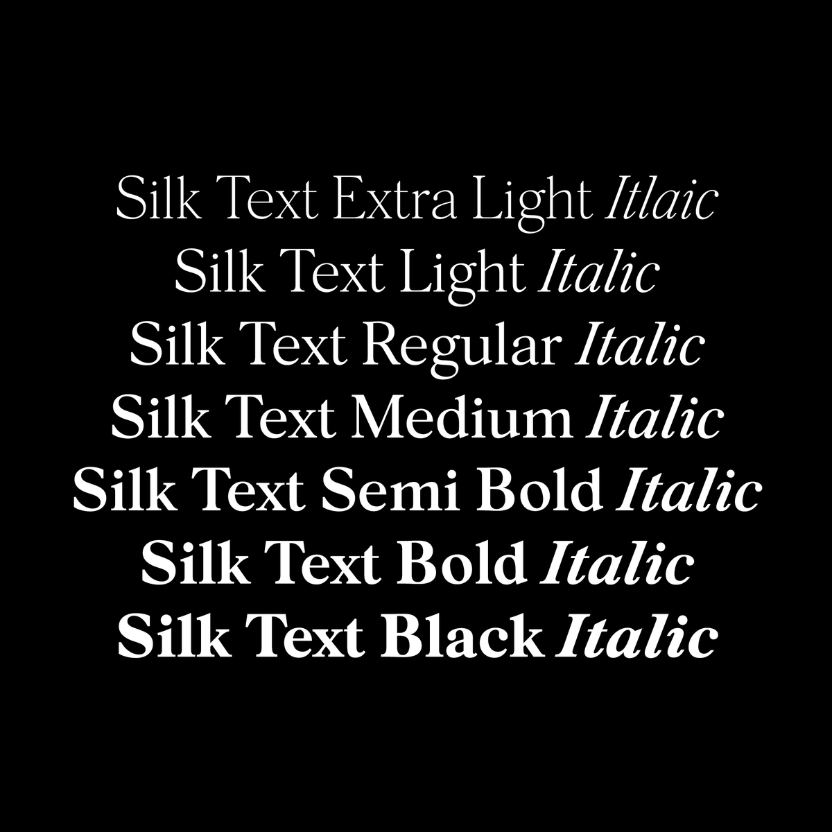 Silk Serif Text